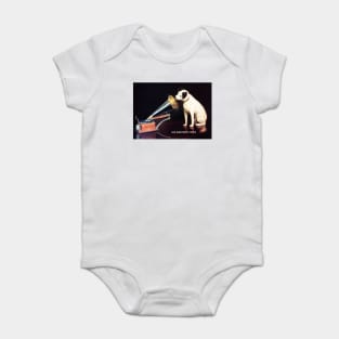 RCA VICTOR HIS MASTERS VOICE by Francis Barraud Vintage Advertisement Baby Bodysuit